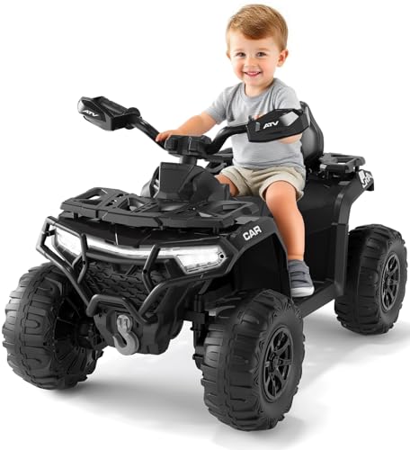 Elektro Quad Für Kinder 12V Mit Fernbedienung, 2 Motoren, Federung, LED Scheinwerfer, Bluetooth, Musik, USB, Lernfunktion, Lautstärkeregelung, ATV 4-Rad Offroad Fahrzeug Mit LED Fahne, Ab 3 Jahren Elektro Quad Für Kinder 12V Mit Fernbedienung, 2 Motoren, Federung, LED Scheinwerfer, Bluetooth, Musik, USB, Lernfunktion, Lautstärkeregelung, ATV 4-Rad Offroad Fahrzeug Mit LED Fahne, Ab 3 Jahren von PortoAlegre