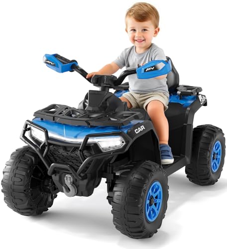 Elektro Quad Für Kinder 12V Mit Fernbedienung, 2 Motoren, Federung, LED Scheinwerfer, Bluetooth, Musik, USB, Lernfunktion, Lautstärkeregelung, ATV 4-Rad Offroad Fahrzeug Mit LED Fahne, Ab 3 Jahren Elektro Quad Für Kinder 12V Mit Fernbedienung, 2 Motoren, Federung, LED Scheinwerfer, Bluetooth, Musik, USB, Lernfunktion, Lautstärkeregelung, ATV 4-Rad Offroad Fahrzeug Mit LED Fahne, Ab 3 Jahren von PortoAlegre