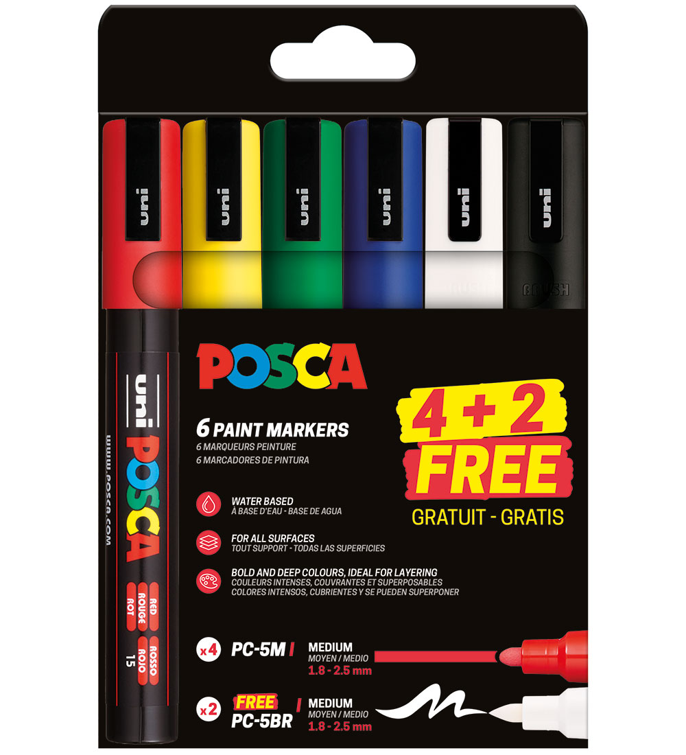 Posca Filzstifte - PC-5M - 6 st. - Mehrfarbig - Posca - One Size - Filzstifte Posca Filzstifte - PC-5M - 6 st. - Mehrfarbig - Posca - One Size - Filzstifte von Posca