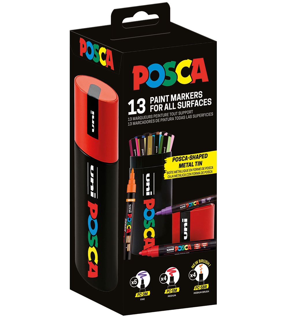 Posca Filzstifte m. Metallgehäuse - 13 st. - Mehrfarbig - Posca - One Size - Filzstifte Posca Filzstifte m. Metallgehäuse - 13 st. - Mehrfarbig - Posca - One Size - Filzstifte von Posca