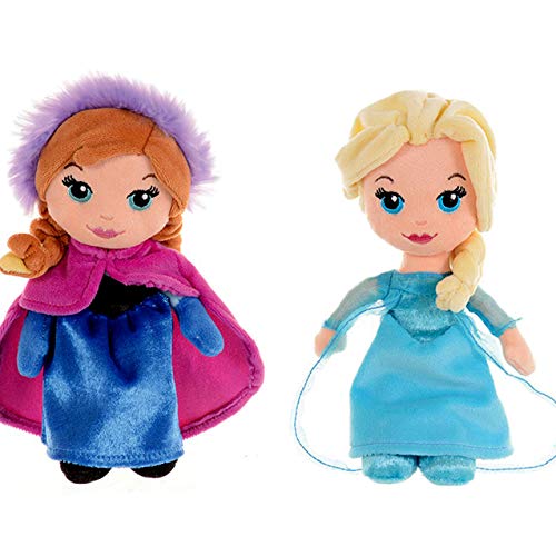 Disney Frozen Anna & ELSA 20cm Stofftier (2 Puppe Bundle) von Posh Paws