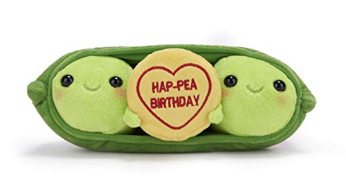 Posh Paws 37648 Swizzels Love Hearts Pete & Penelope HAP-PEA Birthday, Plüschtier, 23 cm, grün von Posh Paws