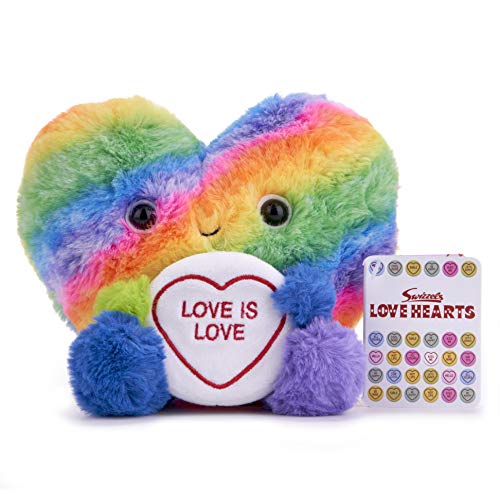 Posh Paws Swizzels 37513 Love Hearts Arty The Big Hearty 'Love is Love' Plüschtier, 18 cm von Posh Paws