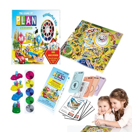 Lebensbrettspiel | Indoor-Spiel „Reise des Lebens“ für Kinder | Interaktives, entscheidungsrelevantes, lehrreiches Familienbrettspiel für Kinder und Teenager, Indoor-Spiel für 2–4 Spieler Lebensbrettspiel | Indoor-Spiel „Reise des Lebens“ für Kinder | Interaktives, entscheidungsrelevantes, lehrreiches Familienbrettspiel für Kinder und Teenager, Indoor-Spiel für 2–4 Spieler von Poupangke