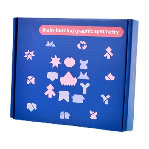 Poupangke Denksport-Blöcke für Kinder, Bunte 3D-Blöcke mit Puzzle-Intelligenz - Puzzles vereinen kreatives Spielen und Lernen - Denksportblöcke für Symmetrie-Rätsel, sicher für Kinder, Jungen und von Poupangke