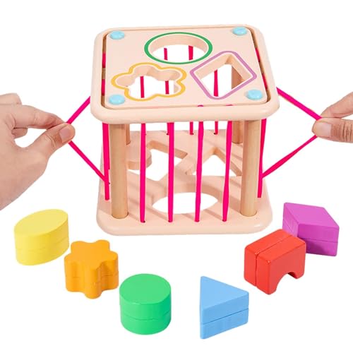 Poupangke Farbübereinstimmendes Spiel, Holzsortierspielzeug - Kinder Holzfarben Matching Game - Lustiges Sortierspielzeug, Kinder lernen Spielzeug für kognitive Fähigkeiten, feinmotorische Fähigkeiten von Poupangke