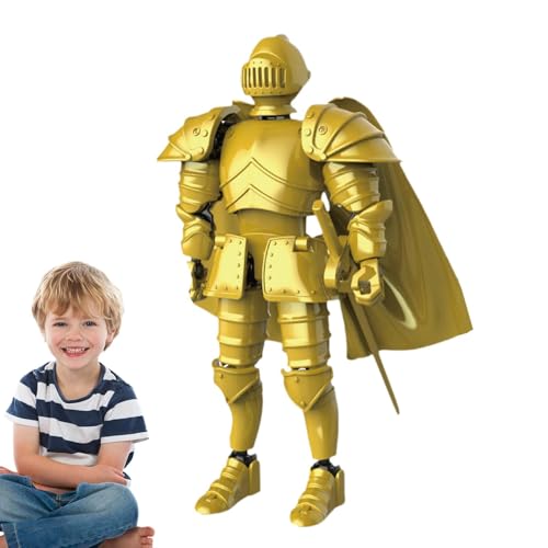 Poupangke Knight Actionfigur, Knight Collection, Ganzkörper-Actionfigur, beweglich, exquisite mittelalterliche Statue, Schreibtischdekoration, Sammelfigur für Familien, Liebhaber von Poupangke