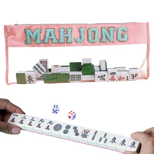 Poupangke Mahjong-Steinetui | Transparente Aufbewahrungstasche Mahjong Koffer | Schützende Organizer Hülle Für Camping Picknick Outdoor Freizeit Poupangke Mahjong-Steinetui | Transparente Aufbewahrungstasche Mahjong Koffer | Schützende Organizer Hülle Für Camping Picknick Outdoor Freizeit von Poupangke
