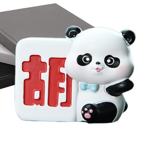 Poupangke Panda-Auto-Armaturenbrett-Dekor, Desktop-Panda-Puppe,Mahjong Panda Ornament Desktop-Spielzeugpuppen | Kreatives Zubehör im chinesischen Stil für Kuchendekorationen, Heimdekoration, von Poupangke