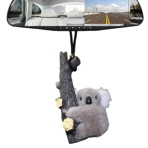 Poupangke Rearview Plüsch-Koala-Ornament – niedliches Koala-Ornament für Auto-Innenraum, Automobil-Zierleiste, Tier- für Roadtrip, Spaß für Taxi, LKW, Wohnwagen, Minivan von Poupangke