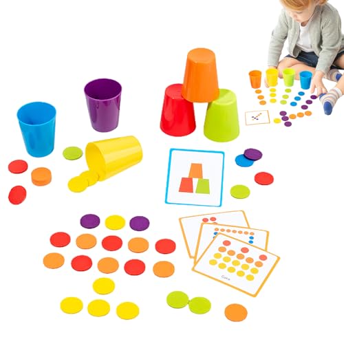 Poupangke Regenbogen -Stapelbecher, Stapelbecher Spielzeug für Kleinkind - Sportstapelbecher -Geschwindigkeitstraining,Puzzle -Denkspiel mit 50 Fragenkarten Farbklassifizierung Interaktives Lernen Poupangke Regenbogen -Stapelbecher, Stapelbecher Spielzeug für Kleinkind - Sportstapelbecher -Geschwindigkeitstraining,Puzzle -Denkspiel mit 50 Fragenkarten Farbklassifizierung Interaktives Lernen von Poupangke