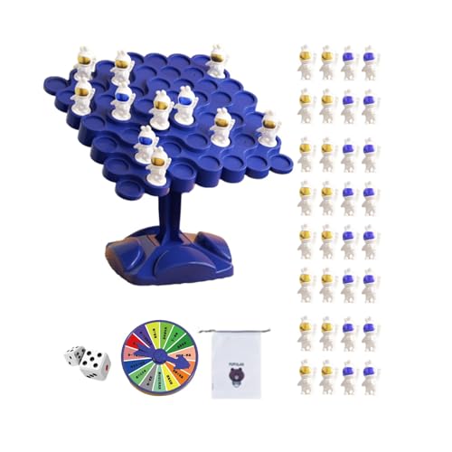 Poupangke Swing Stack Balance-Spiel, Astronaut Balance Tree Counting - Astronauten-Balance-Baum-Lernspielzeug,Zwei-Spieler-Brettspiel „Balanced Tree“ mit Astronautenmotiv für und Mädchen ab 3 Jahren von Poupangke