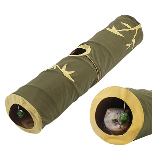 Poupangke Tunnel für Katzen, Kätzchentunnel,Katzenversteck, Guckloch-Spielzeug, interaktiver Indoor-Spieltunnel - Katzenversteck, Spielspielzeug, zusammenklappbar, leicht, für Kaninchen, Welpen von Poupangke