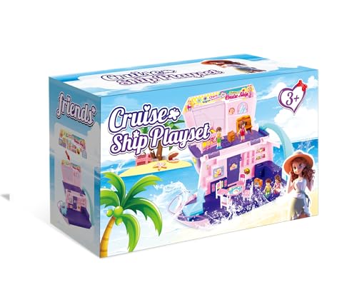 Pourbibi Kreuzfahrtschiff-Figurenspielset, Geschenke für Mädchen im Alter von 3–10 Jahren von Pourbibi