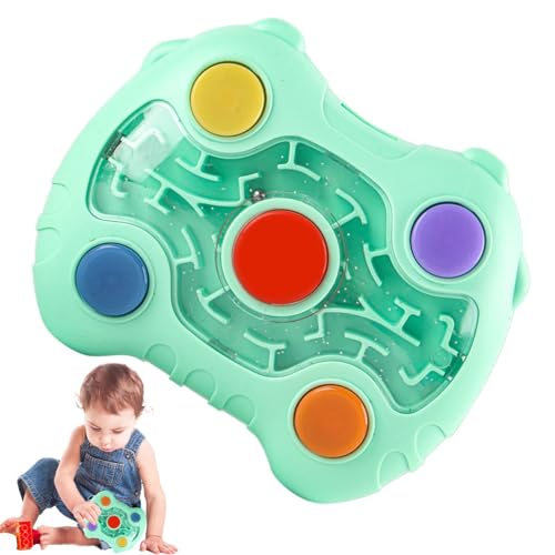 3D-Labyrinth-Puzzle für Kinder, Perlenlabyrinth-Spielzeug,Strategiespiel Maze Ball | Denksport-Balance-Spiel, Feinmotorik-Spielzeug, 3D-Labyrinth, Perlenlabyrinth-Spiel für Jungen und Mädchen von Povanjer