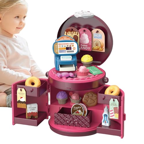 Kleinkind-Kochen-Spielset, Küchenzubehör,Rollenspiel-Anziehspielzeug-Make-up 26 Stück | Helle und farbenfrohe pädagogische Spiel-Essenssets für Kinder ab 3 Jahren von Povanjer