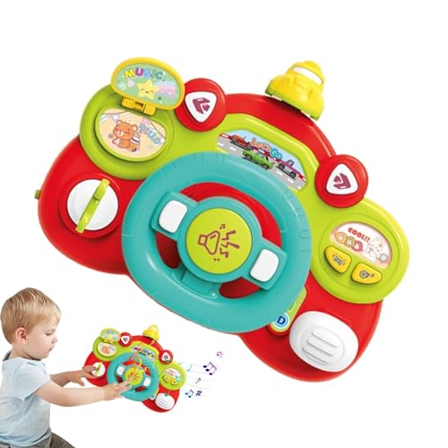 Musik-Lenkrad, Simulationslenkrad für Musikfahrten, Lernspielzeug, Auto-Lernspielzeug, für Jungen und Mädchen Musik-Lenkrad, Simulationslenkrad für Musikfahrten, Lernspielzeug, Auto-Lernspielzeug, für Jungen und Mädchen von Povanjer