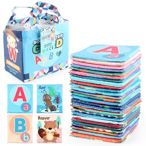 Povanjer 26 weiche Alphabet-Karten | 26 Alphabet-Flash-Karten aus Stoff für Babys und Kleinkinder ab 1 Jahr, Lernspielzeug für Kleinkinder – 26 Buchstaben und Aufbewahrungstasche Povanjer 26 weiche Alphabet-Karten | 26 Alphabet-Flash-Karten aus Stoff für Babys und Kleinkinder ab 1 Jahr, Lernspielzeug für Kleinkinder – 26 Buchstaben und Aufbewahrungstasche von Povanjer