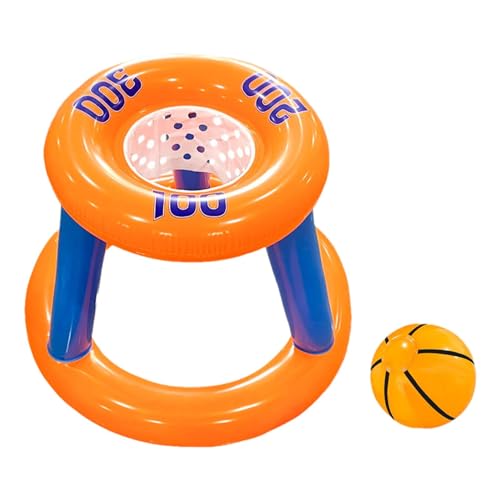 Aufblasbarer Basketballreifen, Basketballreifen für schwimmendes Schwimmbad – Wasser-Basketball-Spielzeug, schwimmender Reifen mit Ball, tragbare Poolspiele und Aufblasbarer Basketballreifen, Basketballreifen für schwimmendes Schwimmbad – Wasser-Basketball-Spielzeug, schwimmender Reifen mit Ball, tragbare Poolspiele und von Povanjer