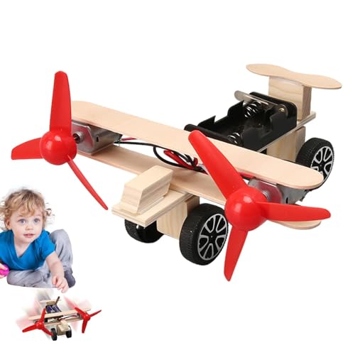 Povanjer Flugzeug-Spielzeug für Jungen, wissenschaftliches Spielzeug, Flugzeug-Spielzeug, aus Holz, Lernspielzeug mit zwei Motoren, Flugzeug-Montage-Set für Jungen Povanjer Flugzeug-Spielzeug für Jungen, wissenschaftliches Spielzeug, Flugzeug-Spielzeug, aus Holz, Lernspielzeug mit zwei Motoren, Flugzeug-Montage-Set für Jungen von Povanjer