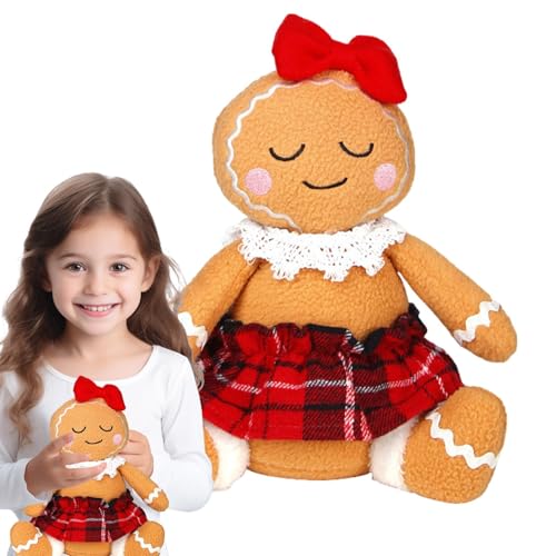 Mädchen und Junge aus Plüsch, Gewürz-Plüschtier, Gingy aus Gewürzen, sitzendes Plüschtier in Gewürzform mit karierter Kleidung, Weihnachtsdekoration aus Gewürzen, Mädchen und Junge aus Plüsch, Gewürz-Plüschtier, Gingy aus Gewürzen, sitzendes Plüschtier in Gewürzform mit karierter Kleidung, Weihnachtsdekoration aus Gewürzen, von Povanjer