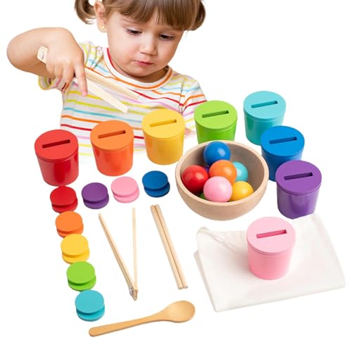 Povanjer Sensorisches Spielzeug zur Farbsortierung, Ballsortierspiel – Tragbares Form-Matching-Spiel in 8 Farben – Lern- und Lernspielzeug, Feinmotorikspielzeug, Spiel Povanjer Sensorisches Spielzeug zur Farbsortierung, Ballsortierspiel – Tragbares Form-Matching-Spiel in 8 Farben – Lern- und Lernspielzeug, Feinmotorikspielzeug, Spiel von Povanjer
