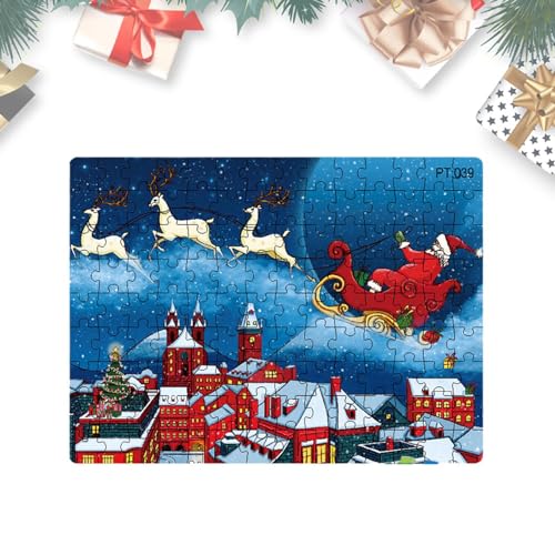 Puzzle aus Karton – Weihnachtswünsche Puzzle vom Weihnachtsmann | Lernspiel Weihnachtsgrußpuzzle für Alter von 2 bis 8 Jahren Puzzle aus Karton – Weihnachtswünsche Puzzle vom Weihnachtsmann | Lernspiel Weihnachtsgrußpuzzle für Alter von 2 bis 8 Jahren von Povanjer