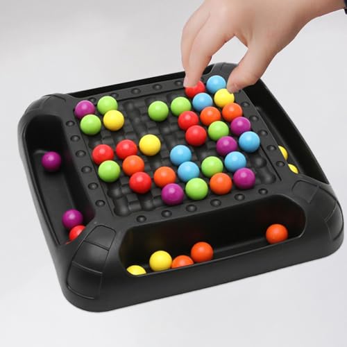 Regenbogen-Ausscheidungsspiel, Steckbrett, Regenbogenball-Ausscheidungsspiel, Ballsortier-Puzzlespiel,, Eliminationsspiel, Strategie-Logikspiel zur Verbesserung der kognitiven und sozialen von Povanjer