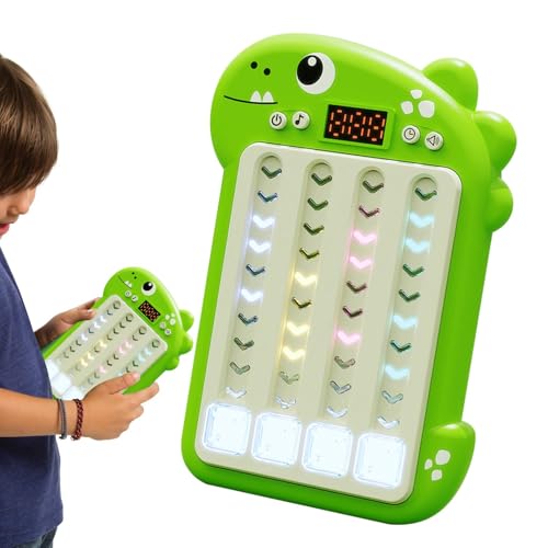 Rhythm Handheld-Konsolenspiel, Schnellreaktionsspiel - Cartoon-Dinosaurier-Schnell-Push-Spiel, Fidget-Spielzeug,Elektronische Puzzle-Spielmaschine für Reaktionstraining von Povanjer