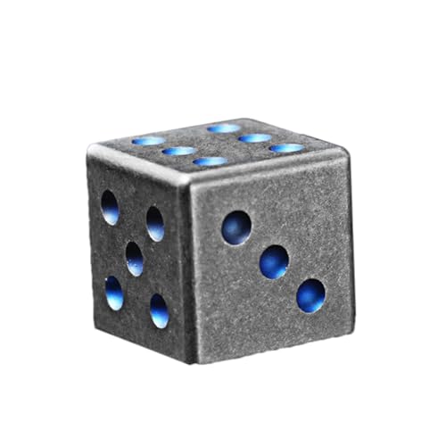 Standard-Spielwürfel, Metall-Spielwürfel | Würfelspiel Würfelspiel | Interaktives sechsseitiges Würfelspielzeug, 14 mm Titanlegierung für Familienspiele, kleine Brettspiele Würfel Standard-Spielwürfel, Metall-Spielwürfel | Würfelspiel Würfelspiel | Interaktives sechsseitiges Würfelspielzeug, 14 mm Titanlegierung für Familienspiele, kleine Brettspiele Würfel von Povanjer
