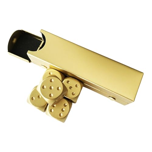 Würfel aus Legierung, Würfel aus Aluminiumlegierung – stabiles Metall-Würfelspiel für Pokerspiele | Robustes stabiles Metallwürfelspiel, tragbares Würfelspielzeug, kleines Spielwürfelspiel Würfel aus Legierung, Würfel aus Aluminiumlegierung – stabiles Metall-Würfelspiel für Pokerspiele | Robustes stabiles Metallwürfelspiel, tragbares Würfelspielzeug, kleines Spielwürfelspiel von Povanjer