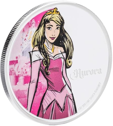 Aurora Disney Princess 1 Oz Silber Münze 2$ Niue 2024 von Power Coin