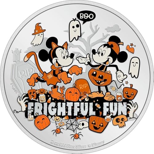 Frightful Fun Disney 2 Oz Silber Münze 5$ Niue 2024 von Power Coin