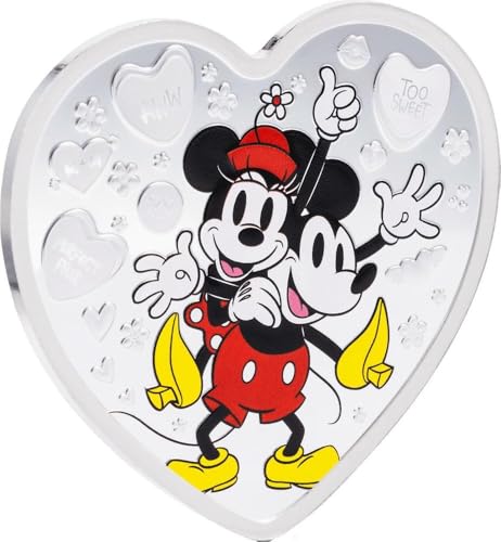 I Love Us Disney Mickey and Minnie 1 Oz Silber Münze 2$ Niue 2025 von Power Coin