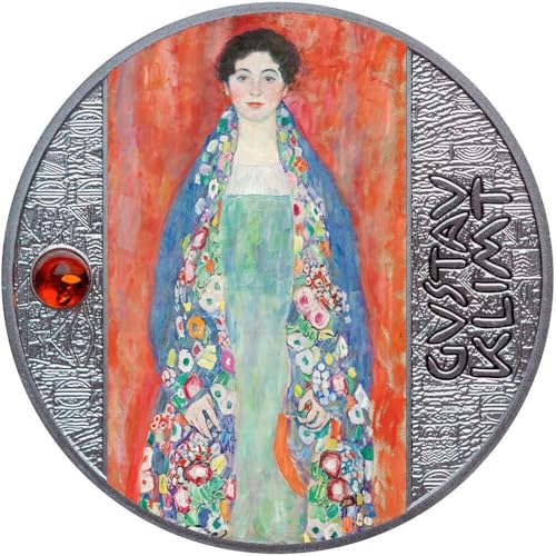 Portrait of Fräulein Lieser Gustav Klimt Silber Münze 500 Franken Cameroon 2024 von Power Coin