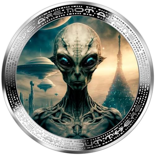 Power Coin Alien Face and Homeworld We Are Not Alone 2 Oz Silber Münze 2000 Francs Cameroon 2025 von Power Coin