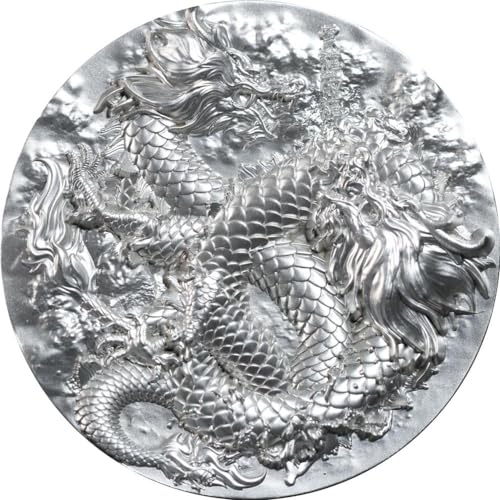 Power Coin Ancestral Dragons of Rain and Cloud 5 Oz Silber Münze 18888 Francs Chad 2024 von Power Coin