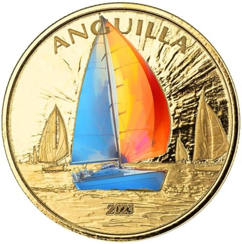Power Coin Anguilla Regatta Ec8 1 Oz Gold Münze 10$ Eastern Caribbean 2023 von Power Coin