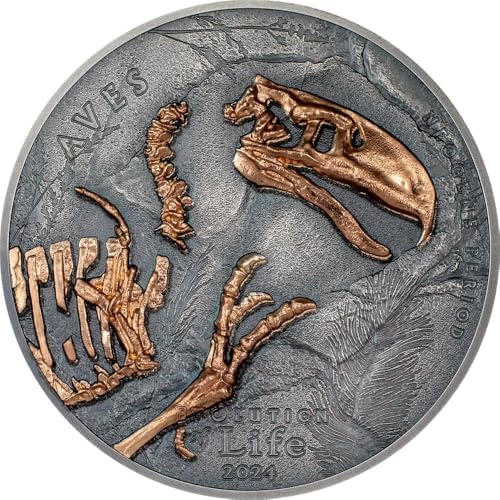 Power Coin Aves Evolution of Life 1 Oz Silber Münze 500 Togrog Mongolia 2024 von Power Coin