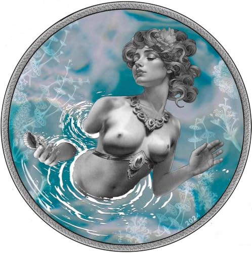 Power Coin Birth of Aphrodite 2 Oz Silber Münze 2000 Francs Cfa Cameroon 2024 von Power Coin