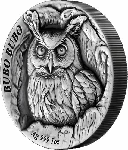 Power Coin Bubo Bubo Waldkauz Tree Hollow 1 Oz Silber Münze 2$ Samoa 2024 von Power Coin