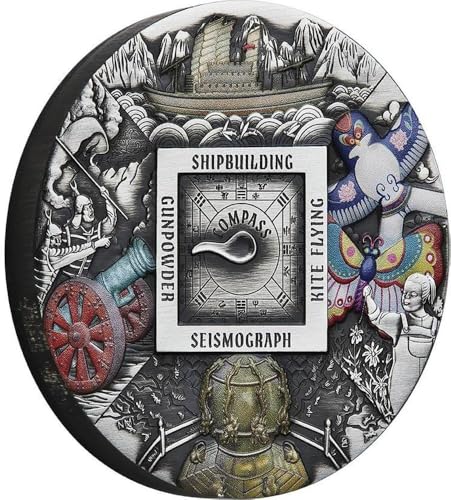 Power Coin Chinese Ancient Inventions 5 Oz Silber Münze 5$ Tuvalu 2024 von Power Coin