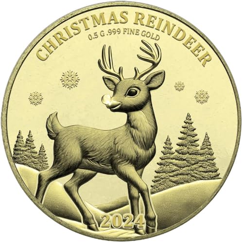 Power Coin Christmas Reindeer Smallest Gold Münze 100 Francs Kongo 2024 von Power Coin