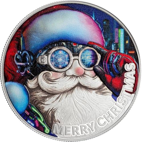 Power Coin Cyber Claus Weihnachten Silber Münze 500 Franken Cameroon 2025 von Power Coin