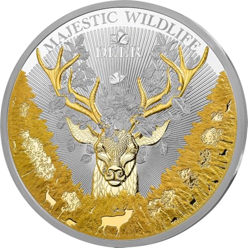 Power Coin Deer Majestic Wildlife Hirsch 5 Oz Silber Münze 10$ Samoa 2024 von Power Coin