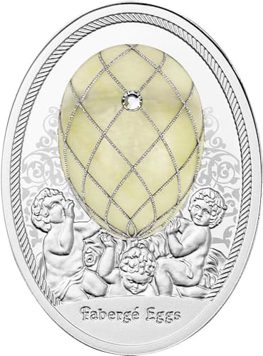 Power Coin Diamond Trellis Egg Faberge Eggs Silber Münze 1$ Niue 2024 von Power Coin