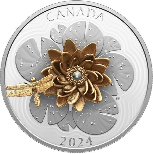 Power Coin Dragonfly and The Bloom Silber Münze 50$ Canada 2024 von Power Coin