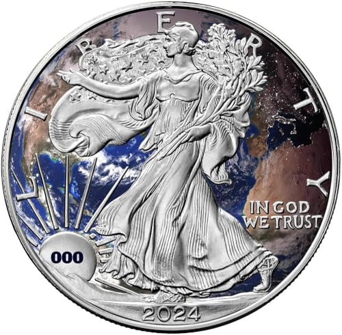 Power Coin Earth Liberty Walking Liberty Eagle 1 Oz Silber Münze 1$ Usa 2024 von Power Coin