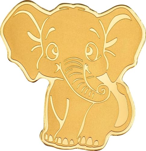 Power Coin Elephant Golden Highlights Gold Münze 1$ Palau 2025 von Power Coin