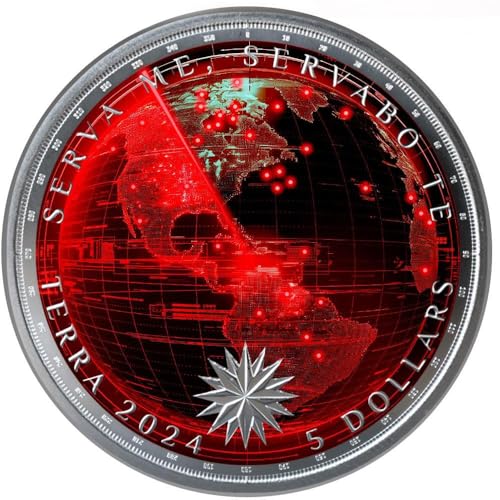 Power Coin Global Radar Terra 1 Oz Silber Münze 5$ Tokelau 2024 von Power Coin
